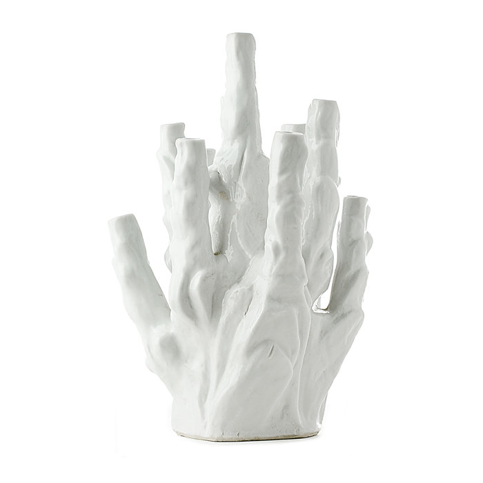 Polspotten Vase Coral 10Tulips White Perigold